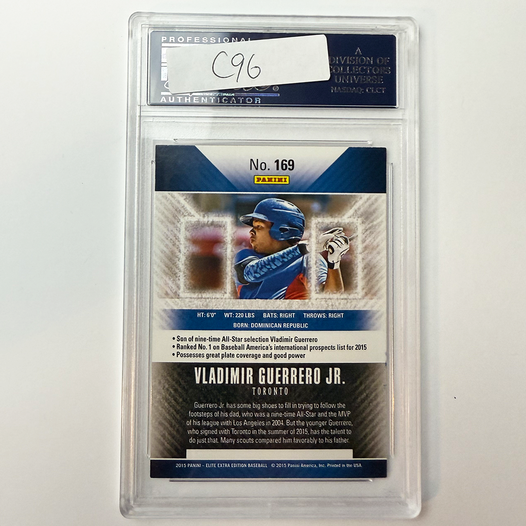 Vladimir Guerrero Jr Signed 2015 Panini #169 PSA Auto Authentic