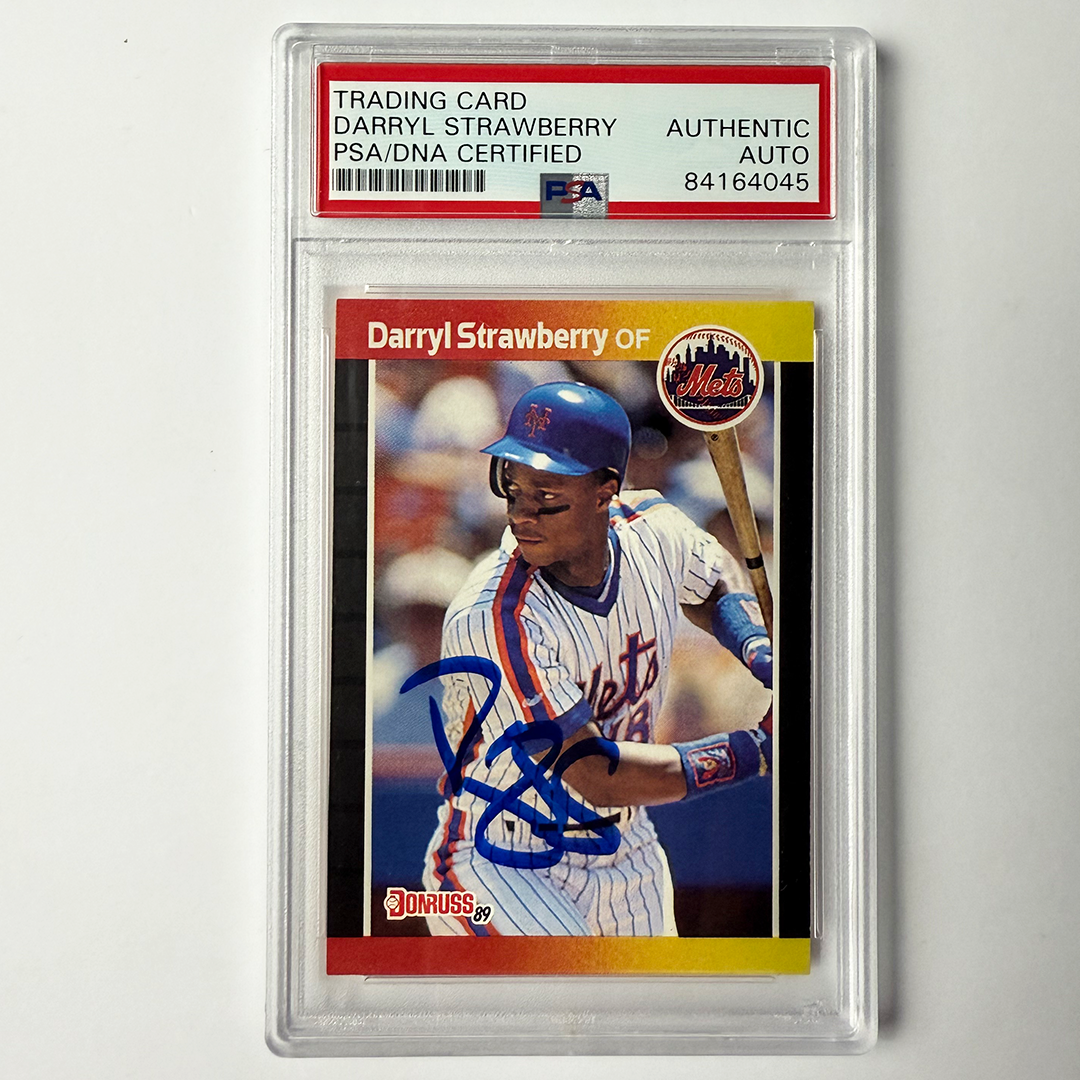 Darryl Strawberry Signed 1989 Donruss #147 PSA Auto Authentic