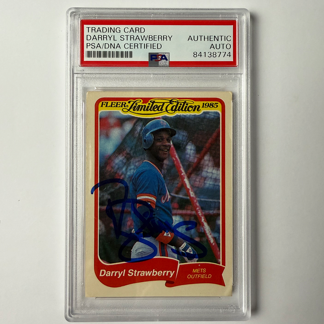 Darryl Strawberry Signed 1995 Fleer Limited Edition #38 PSA Auto Authentic