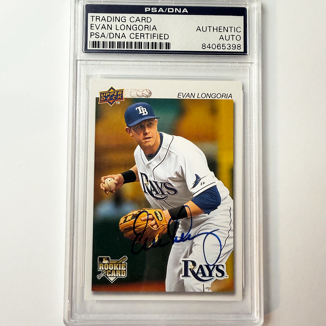 Evan Longoria Signed 2008 UpperDeck Timeline Rookie #113 PSA Auto Authentic