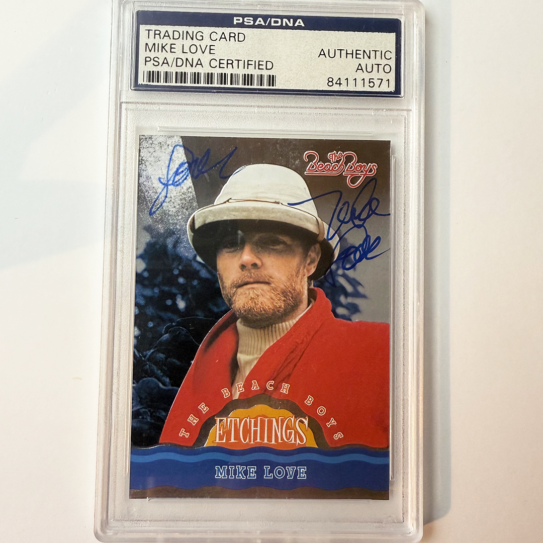 Mike Love Beach Boys Signed 2013 Panini Etchings #2 PSA Auto Authentic