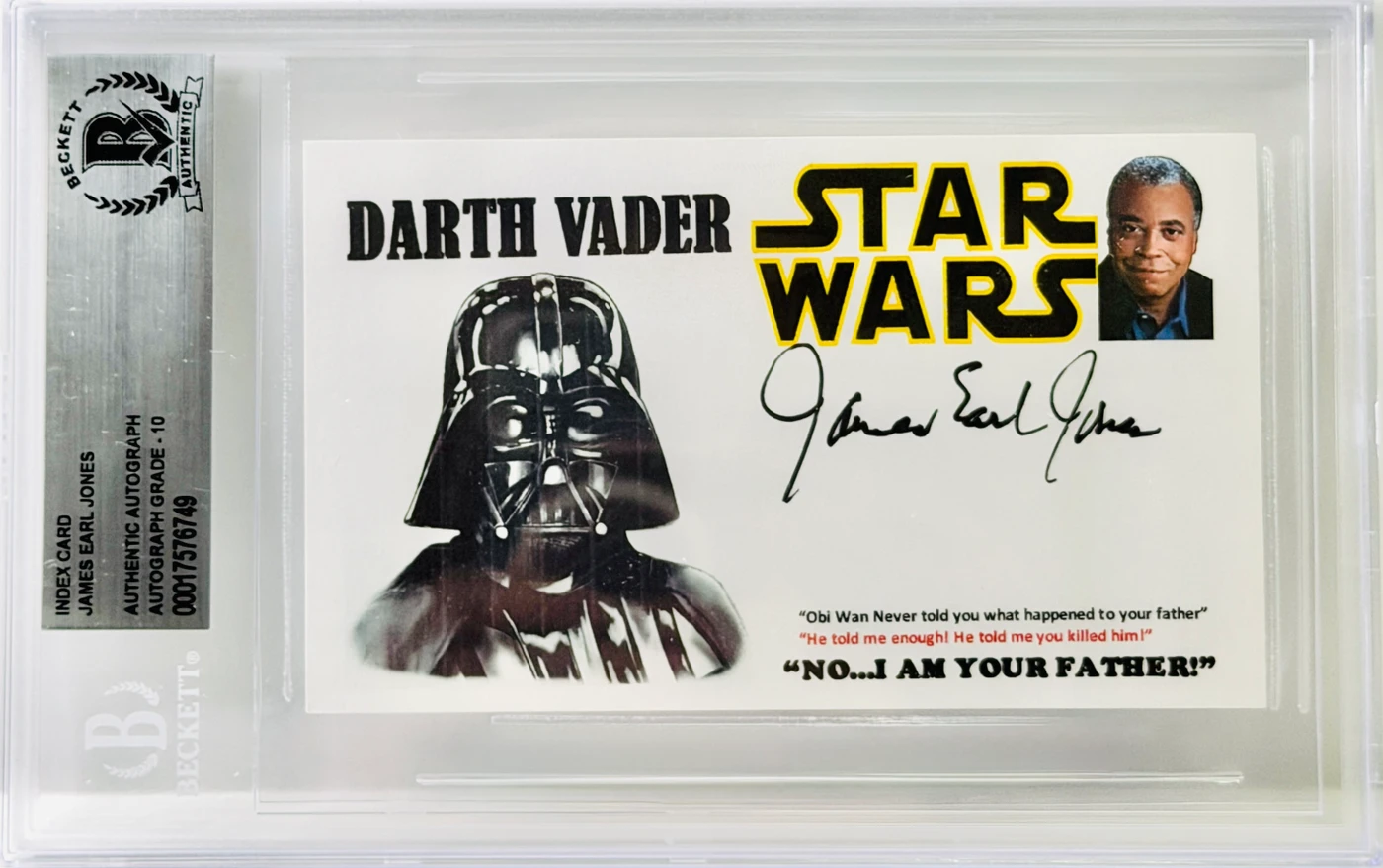James Earl Jones 4x6  slabbed BAS GRADED 10