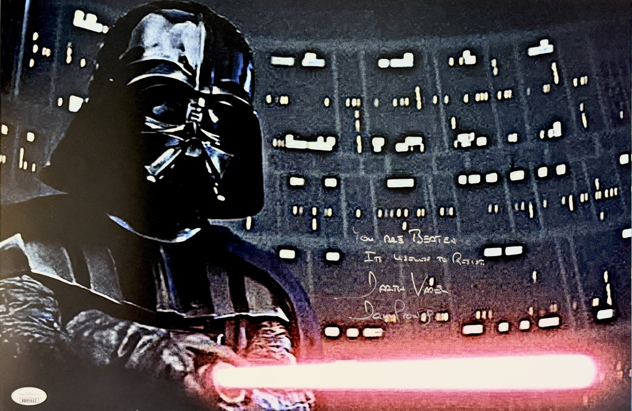 Dave Prowse 12x18 W/Insc "You are Beaten It's Useless to Resist"