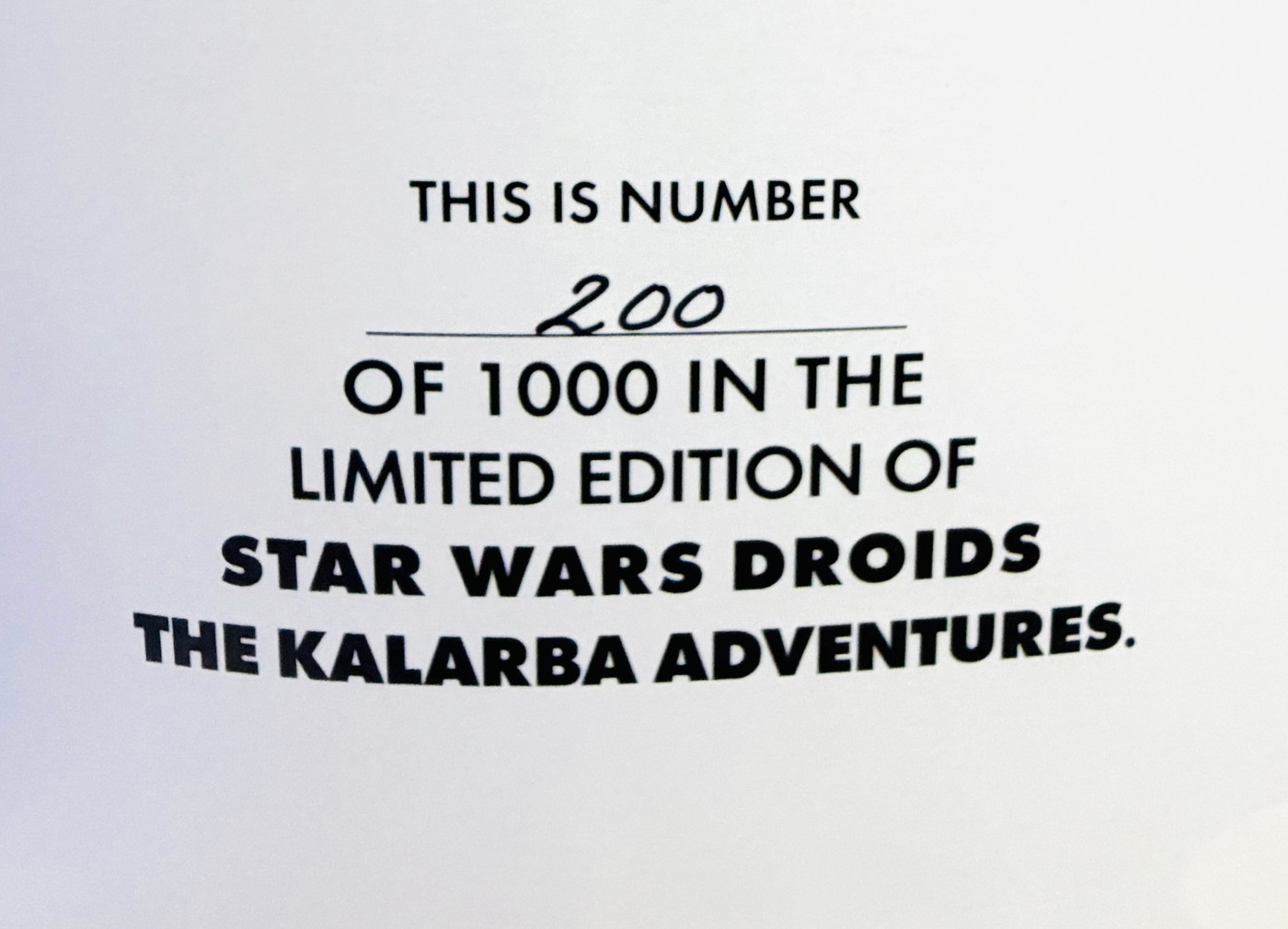 Anthony Daniels Book DROIDS #200 of 1000