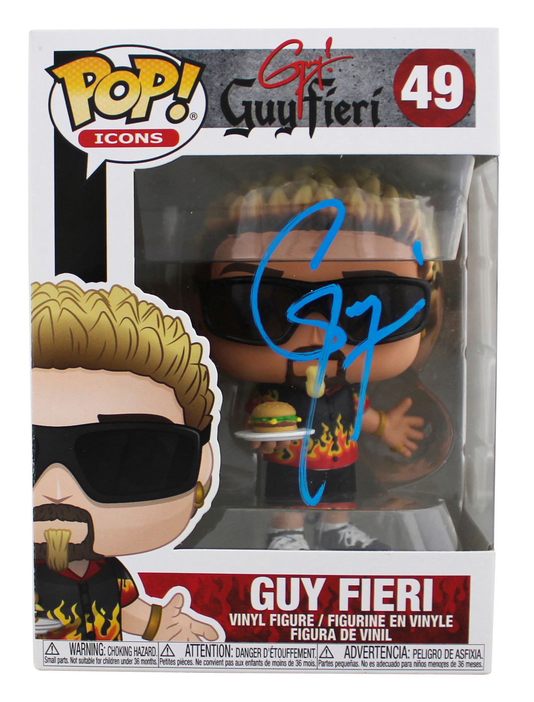 Guy Fieri Diners, Drive-Ins & Dives Signed #49 Funko Pop Figure JSA #AQ15659