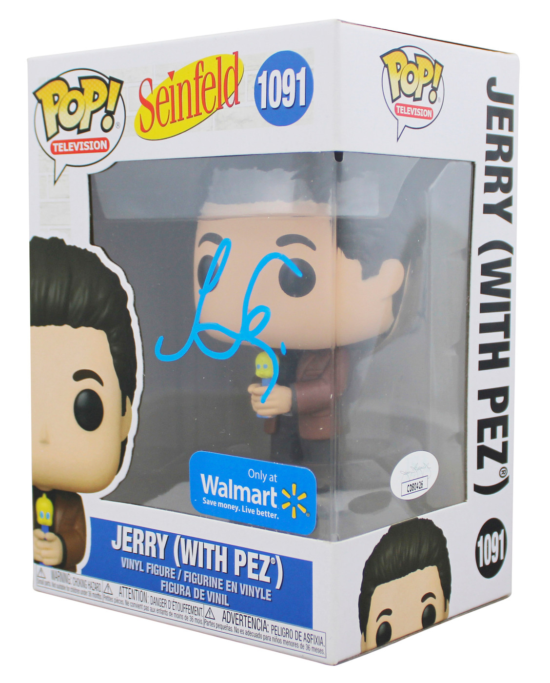 Jerry Seinfeld Signed Jerry (With Pez) #1091 Funko Pop Vinyl Figure JSA #CD80426