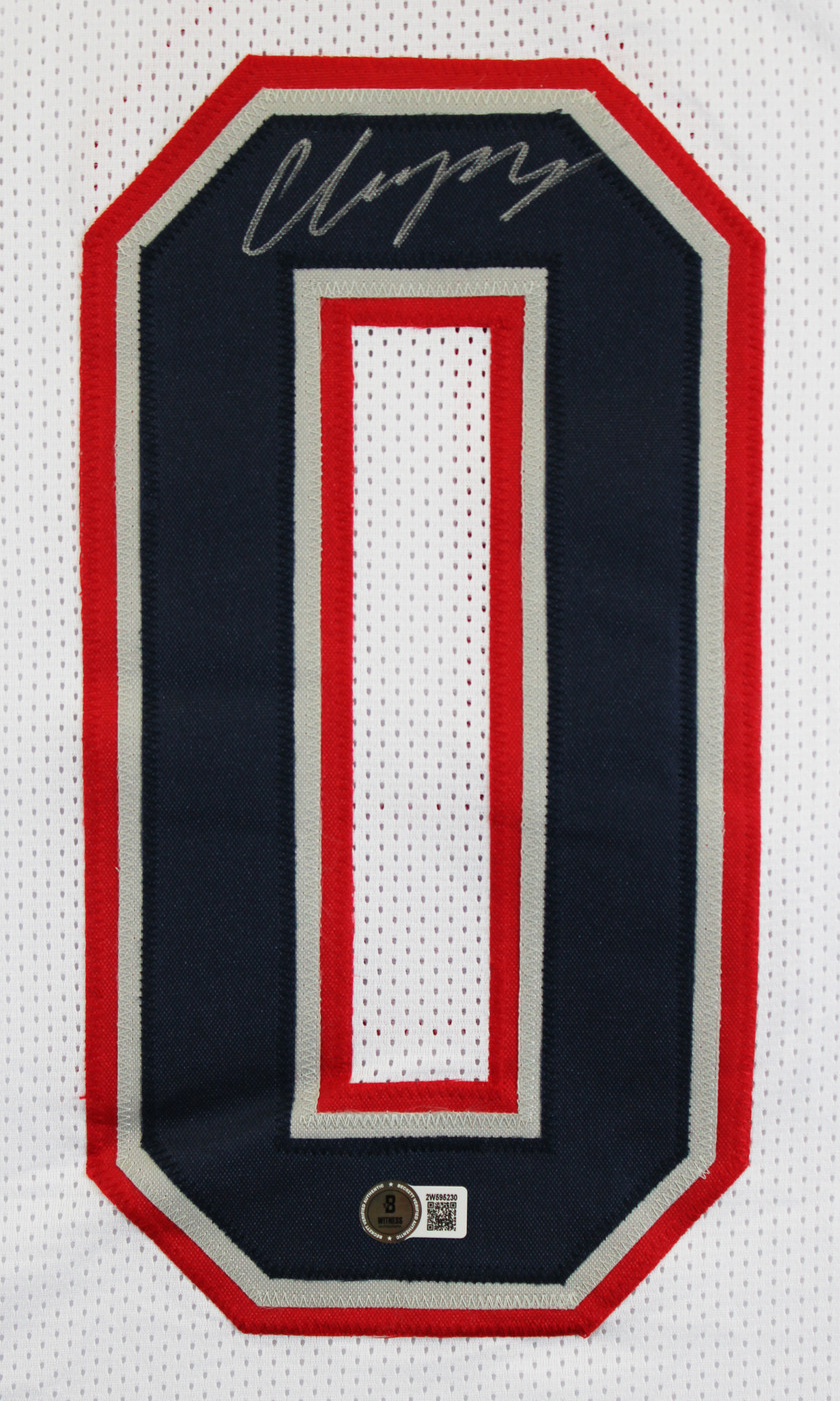 Christian Gonzalez Authentic Signed White Pro Style Framed Jersey BAS Witnessed