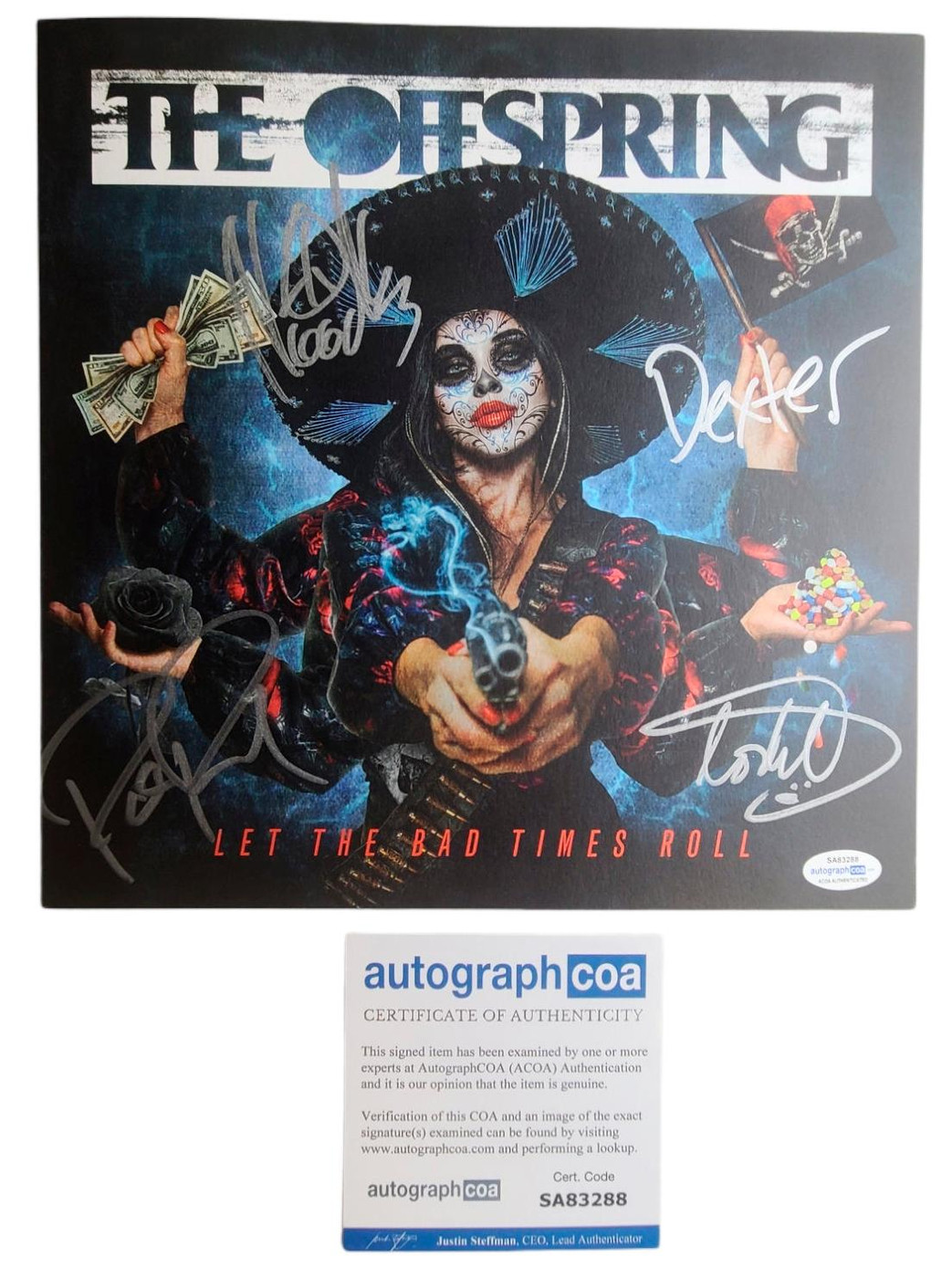 The Offspring Let The Bad Times Roll Signed Album ACOA Version 3