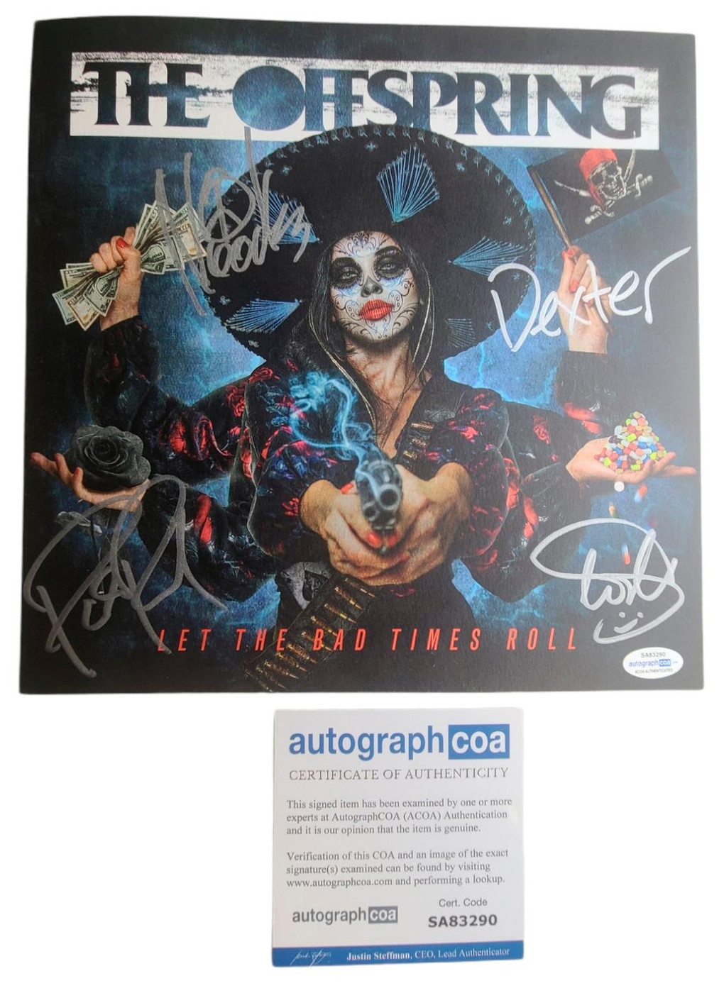 The Offspring Let The Bad Times Roll Signed Album ACOA -