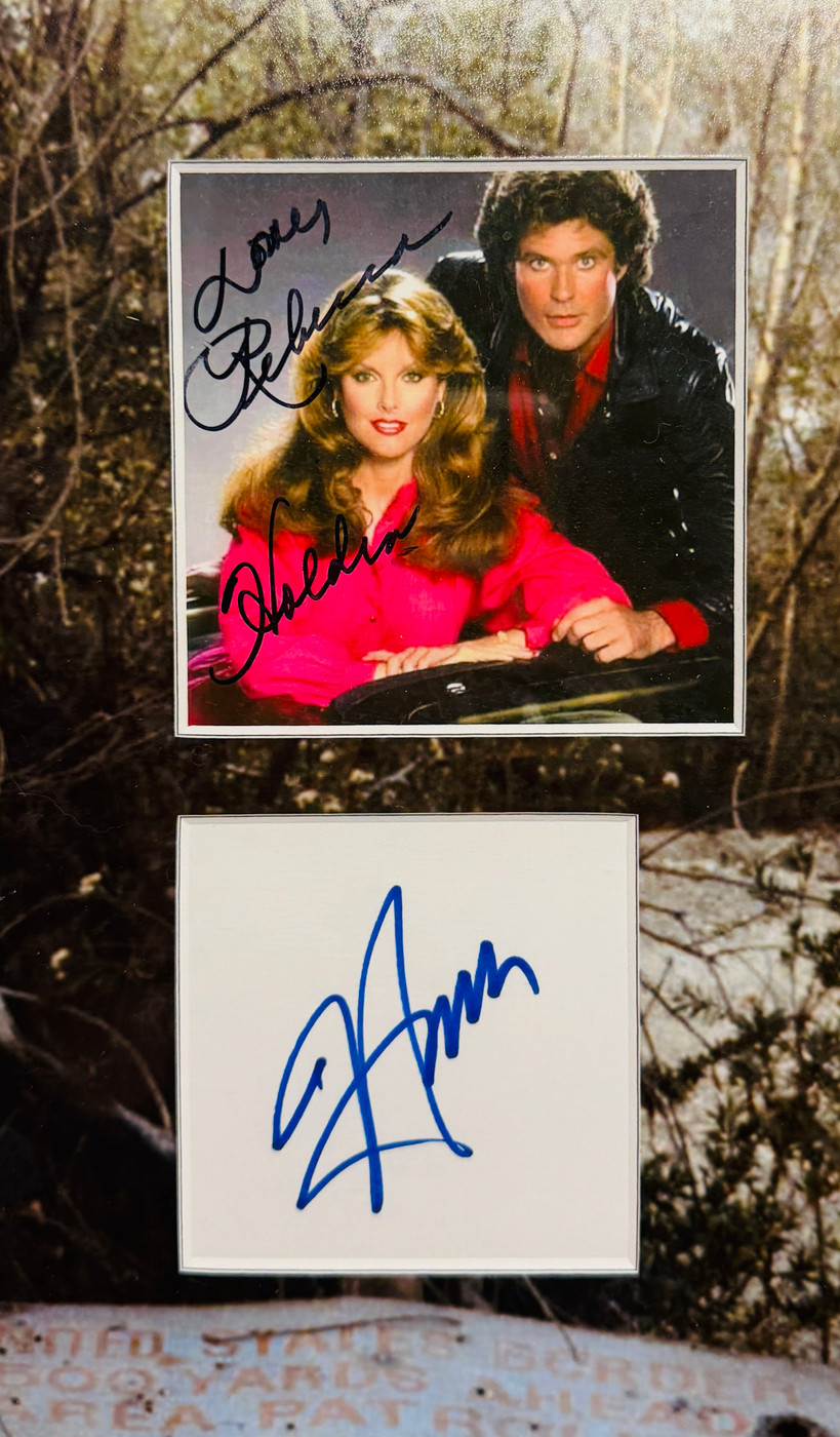 KNIGHT RIDER – Multi-Signed Framed "Cast & KITT" Tribute