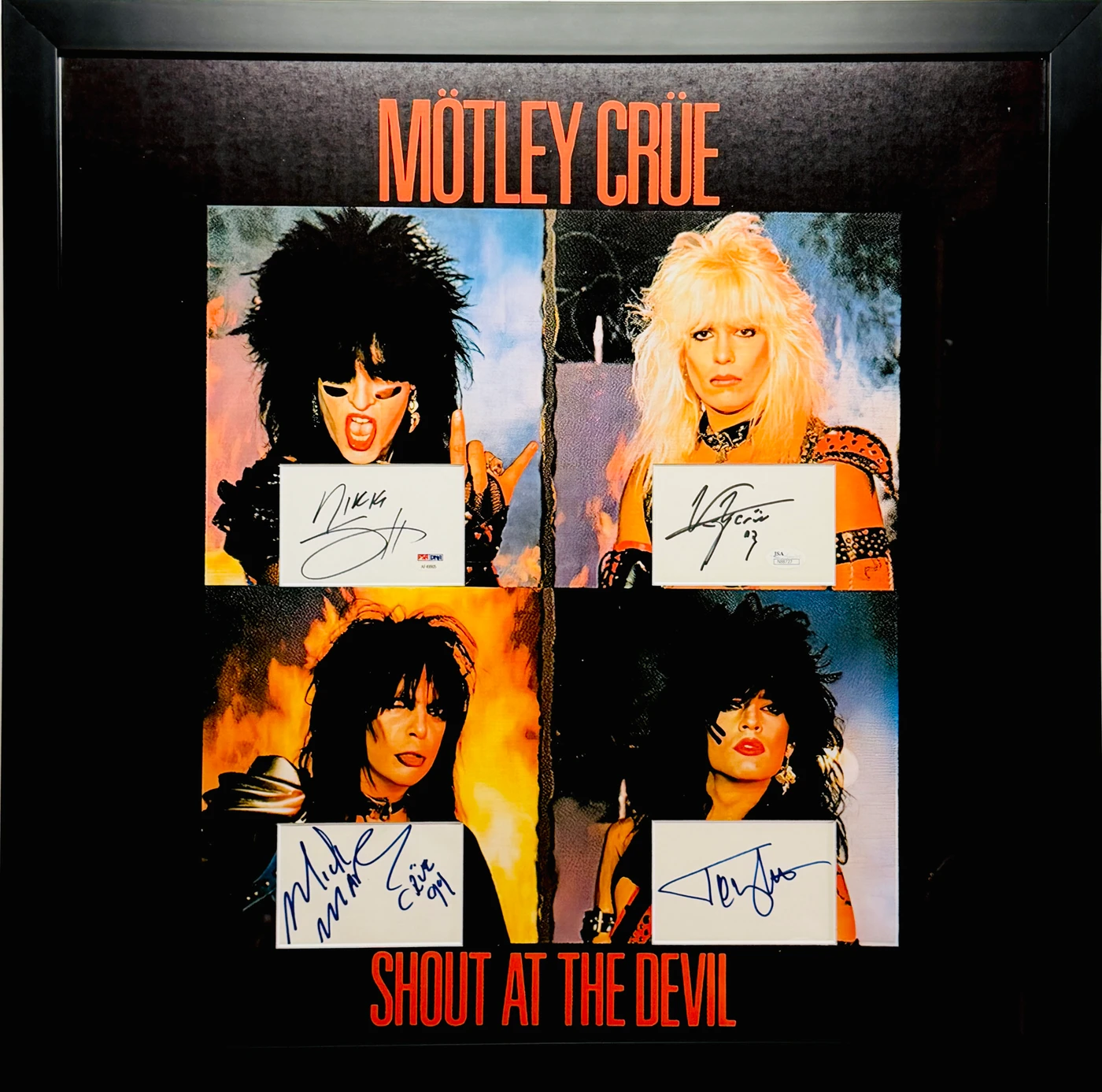 MÖTLEY CRÜE – Multi-Signed Framed "Shout at the Devil" Tribute
