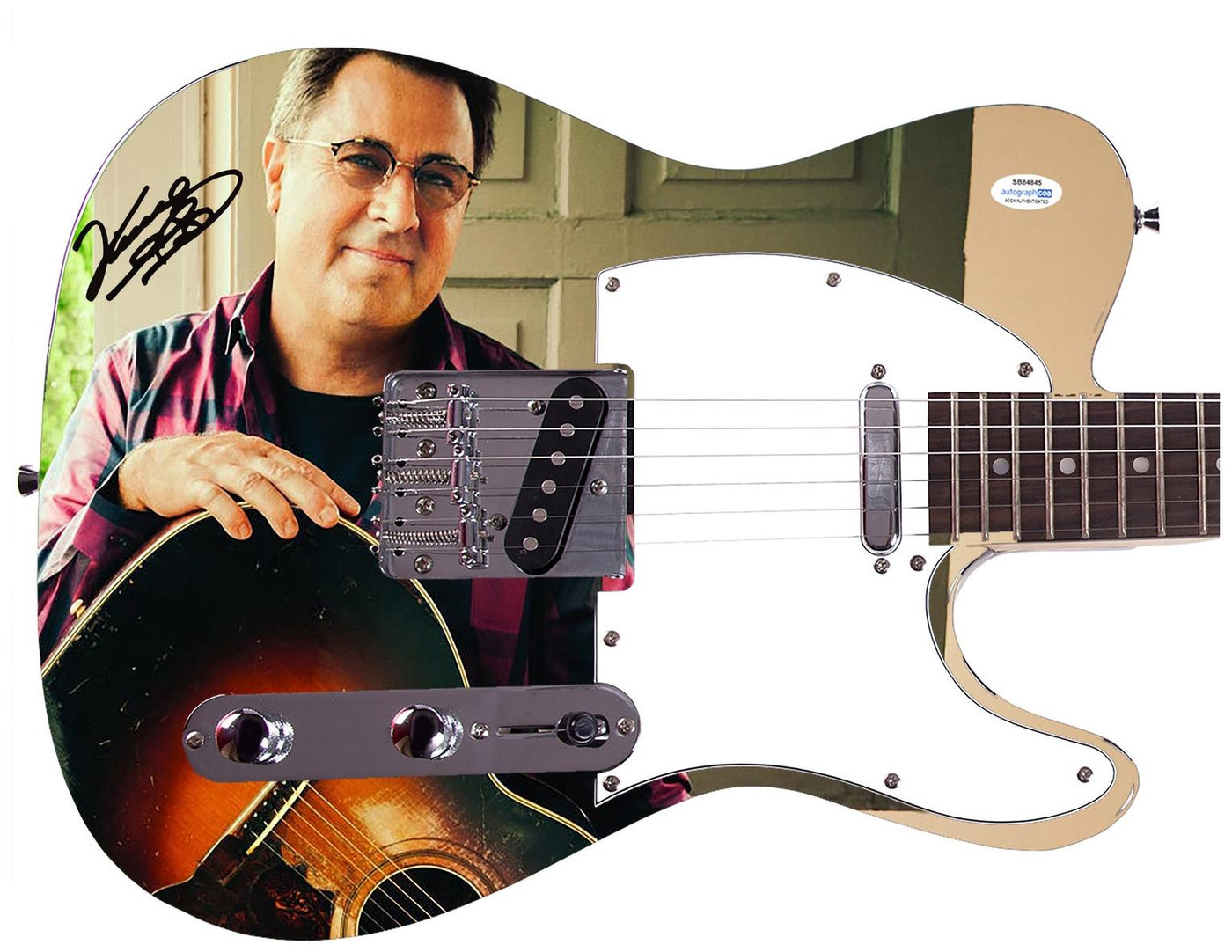 Vince Gill Signed Autographed Graphics Photo Guitar ACOA Version 1