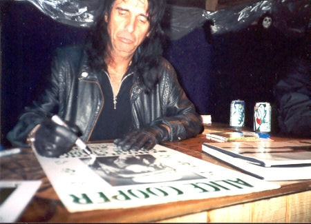 Alice Cooper Signed Autographed Cane Photo Graphics Fender Guitar