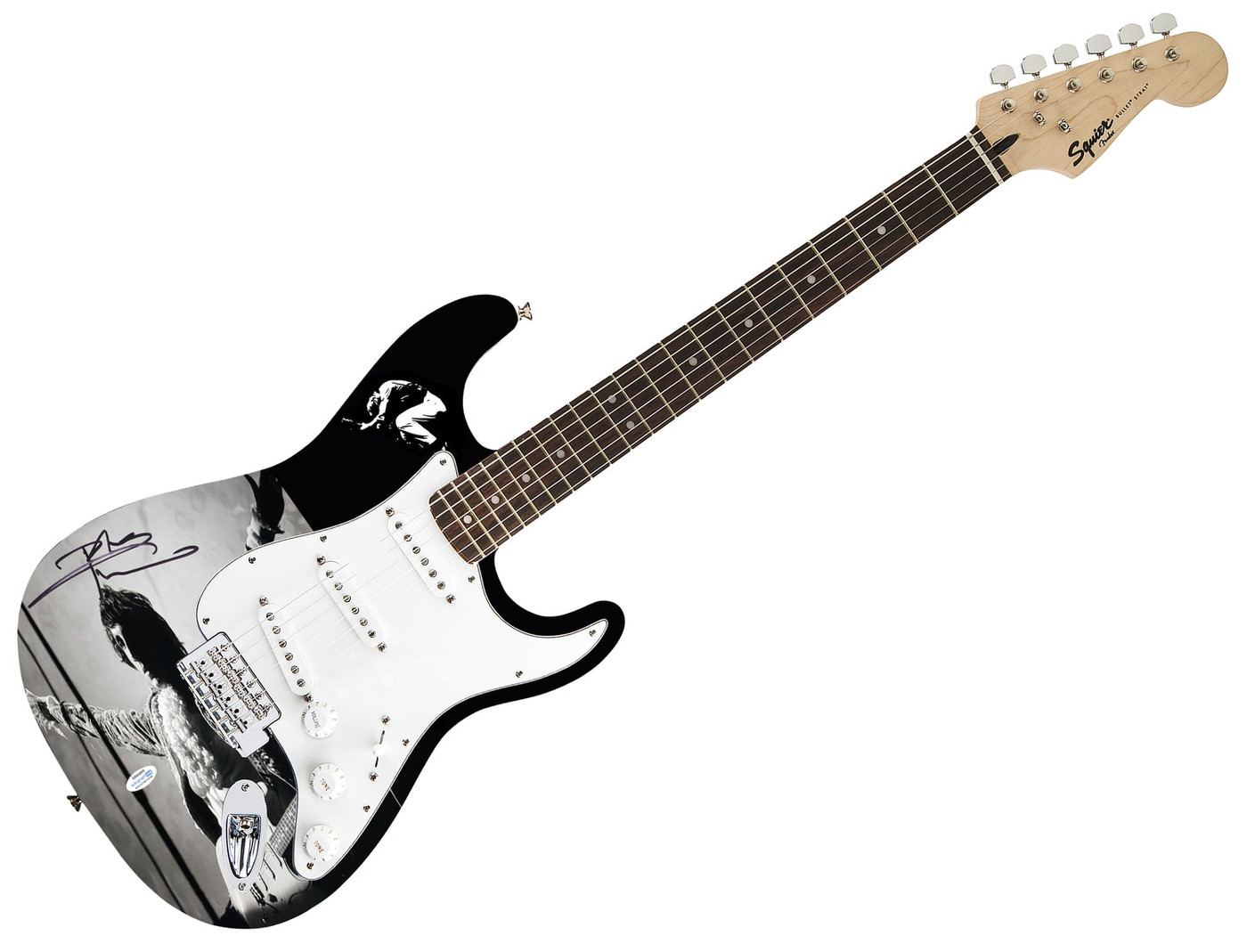 The Who Pete Townshend Signed Fender 1/1 Custom Graphics Photo Guitar ACOA Version 1