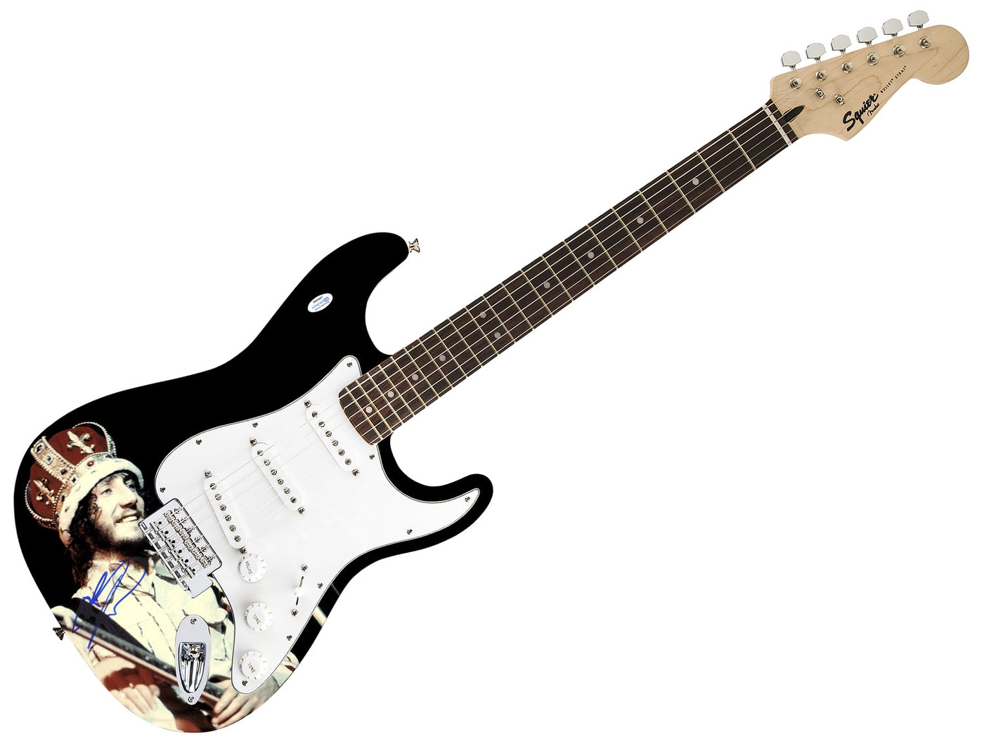 The Who Pete Townshend Signed Fender 1/1 Custom Graphics Photo Guitar ACOA Version 2