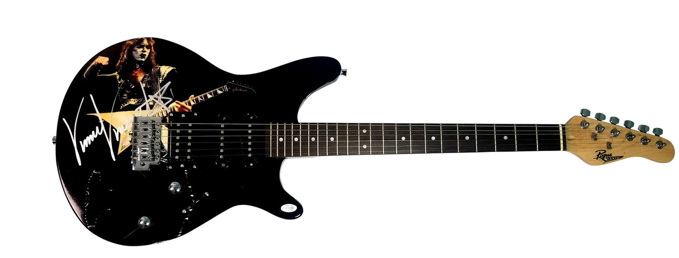 KISS Vinnie Vincent Signed Autographed Custom Photo Guitar ACOA Witness ITP