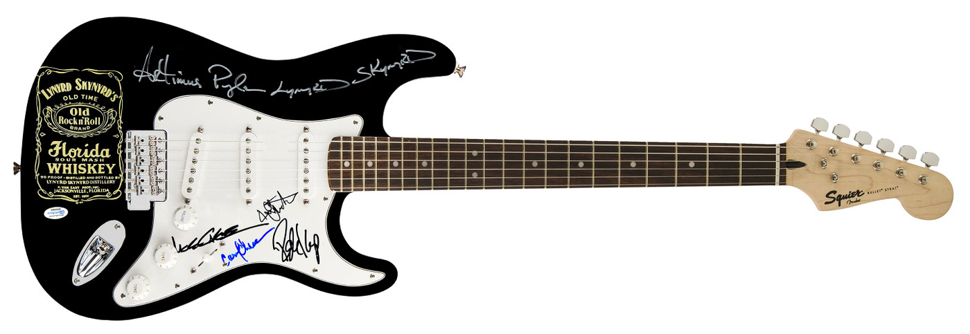 Lynyrd Skynyrd Signed Photo Graphics Guitar Exact Proof ACOA