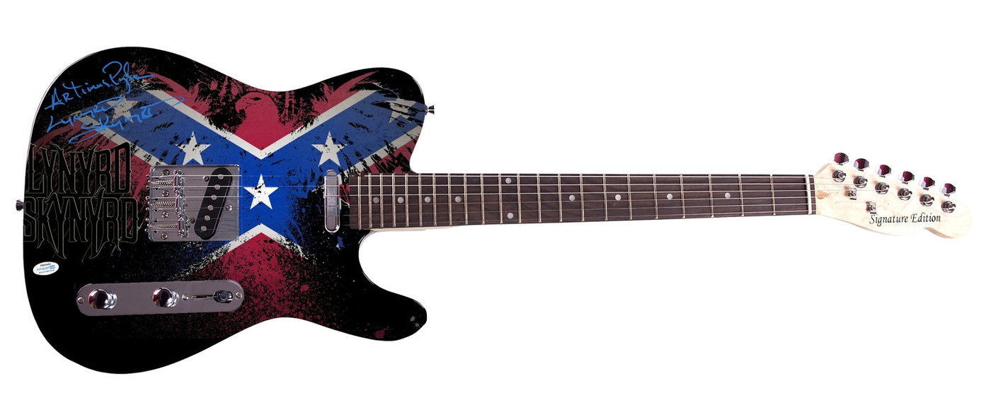 Lynyrd Skynyrd Artimus Pyle Signed Freebird Graphics Guitar Exact Proof