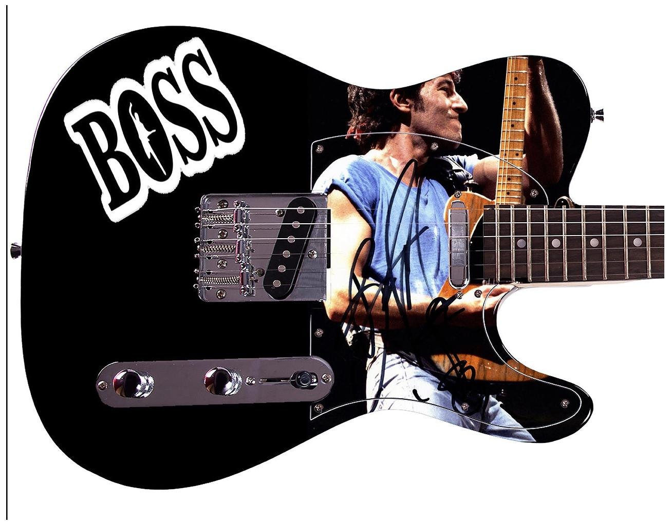Bruce Springteen Signed Live Concert Photo W Rare Sketch Graphics Guitar