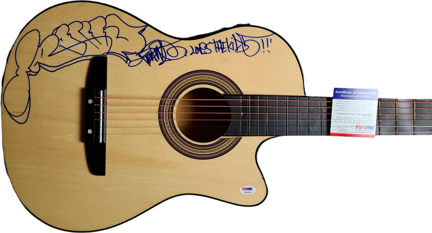 Gym Class Heroes Travie McCoy Signed Guitar w Graffiti Art UACC AFTAL PSA