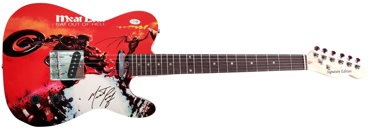 Meat Loaf Autographed Bat Out Of Hell Album LP Graphics Guitar Exact Video Proof Version 3