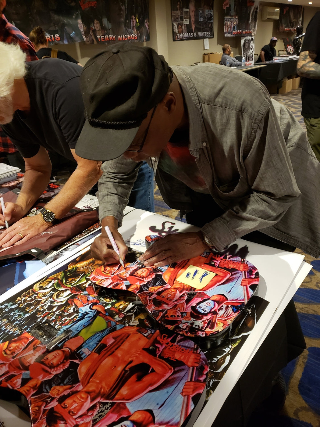 Warriors Cast Signed X7 Guitar with Custom Graphics Photo Art Exact Proof