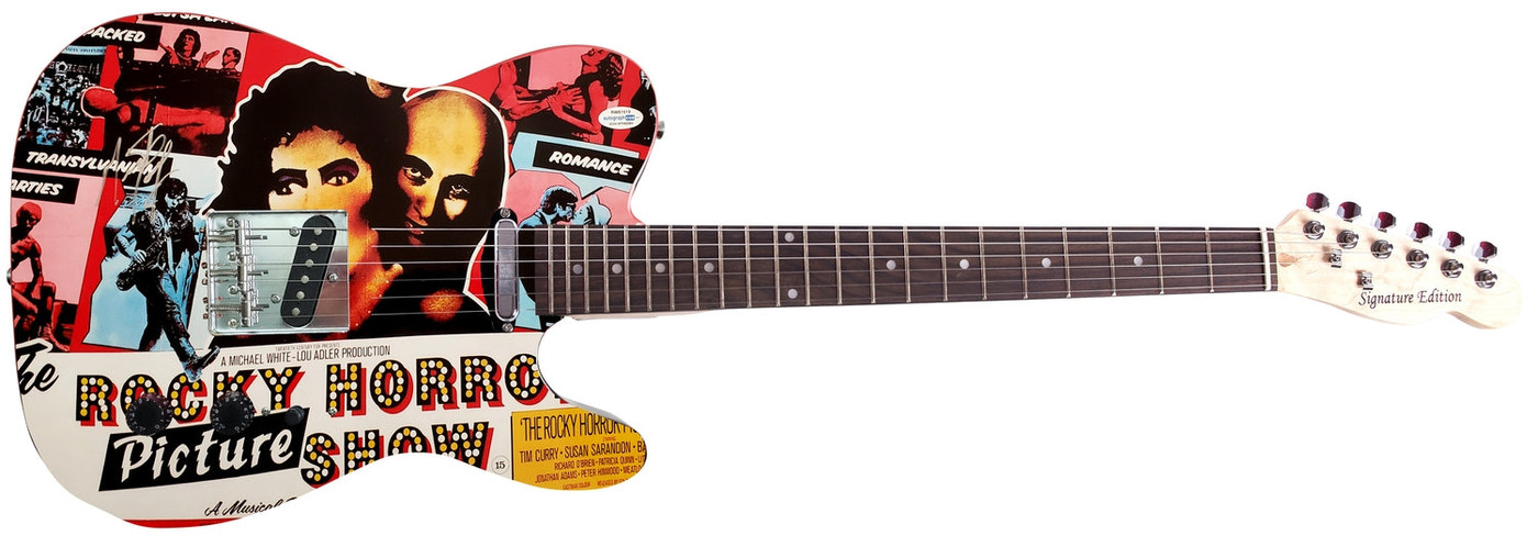 Meat Loaf Autographed Rocky Horror Guitar Exact Video Proof ACOA Witness ITP