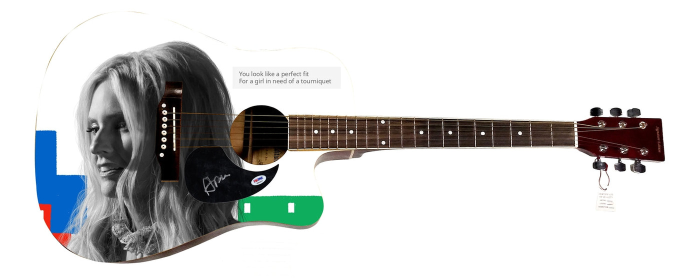 Aimee Mann Signed 1:1 Signature Edition Graphics Photo Guitar PSA