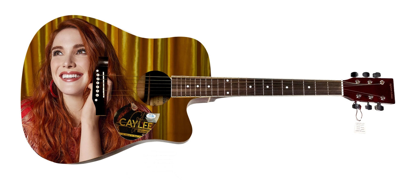 Caylee Hammack Signed Autographed Custom Graphics Photo Guitar ACOA Version 1