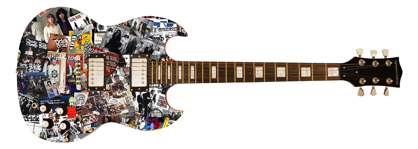 Cheap Trick Signed Autographed Custom Photo Graphics Guitar ACOA ACOA Version 4