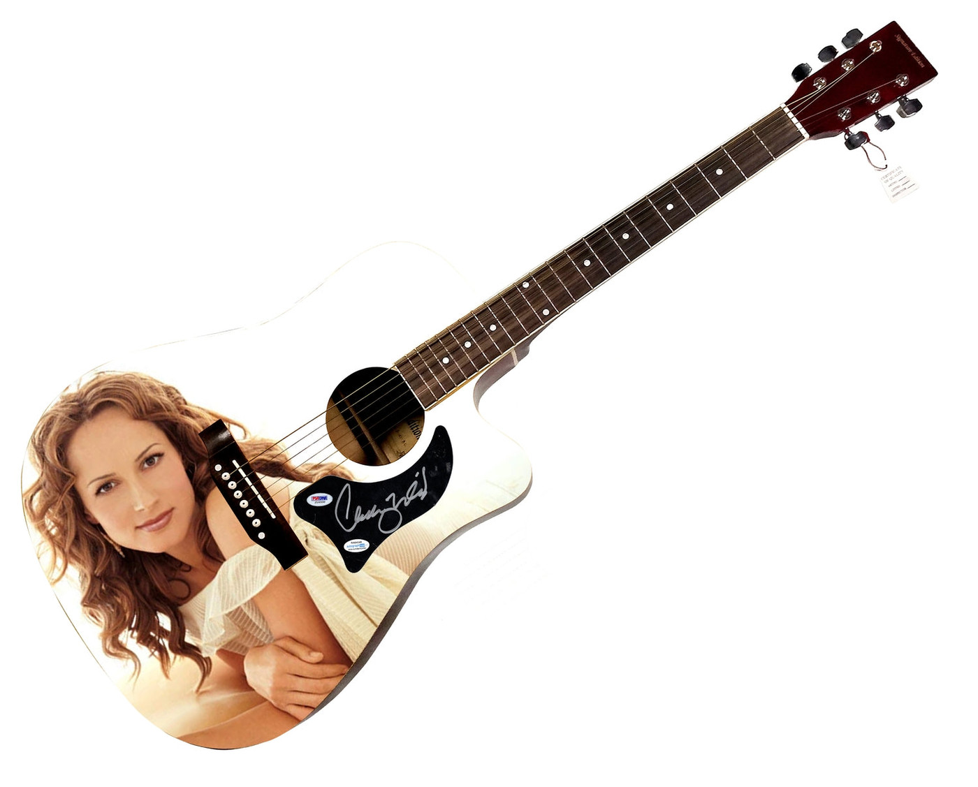 Chely Wright Signed 1/1 Custom Graphics Photo Guitar ACOA PSA
