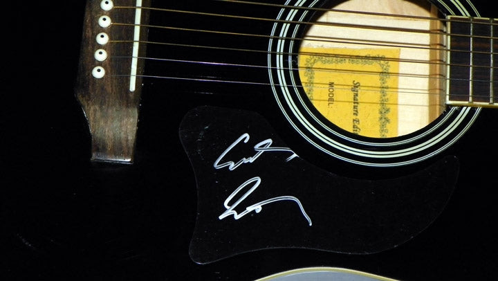 Cowboy Troy Signed Autographed Black Acoustic Guitar