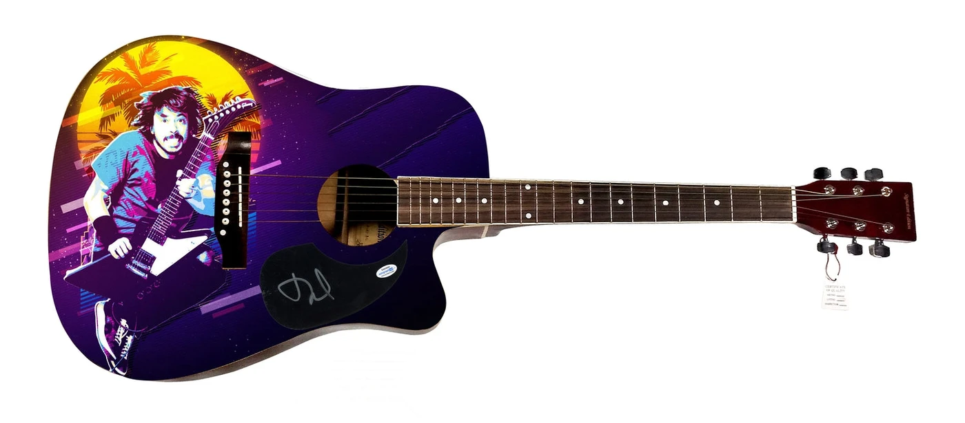 Dave Grohl Signed Autographed Acoustic Graphics Guitar ACOA ACOA