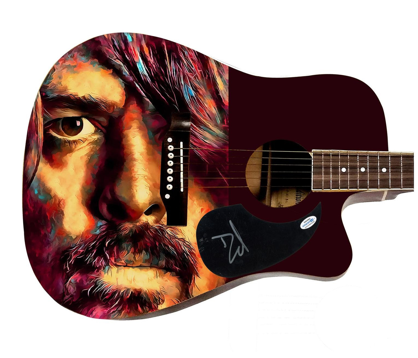 Dave Grohl Signed Autographed Acoustic Graphics Guitar ACOA ACOA Version 3