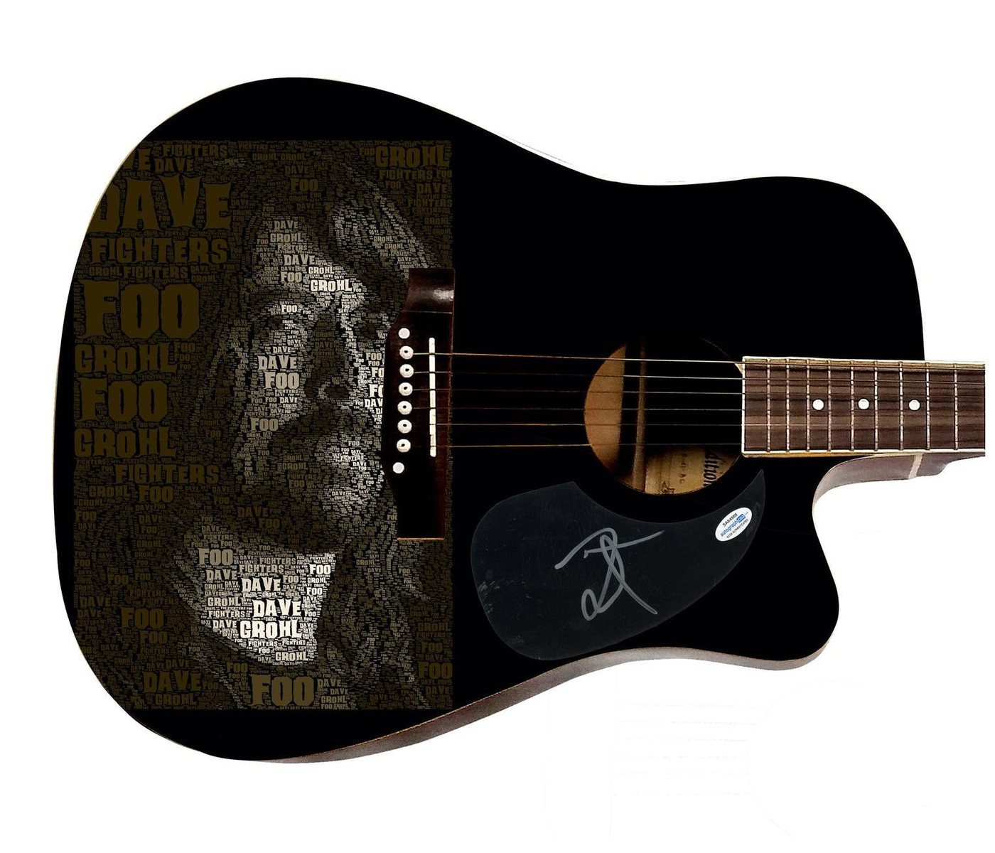 Dave Grohl Signed Autographed Acoustic Graphics Guitar ACOA ACOA Version 4