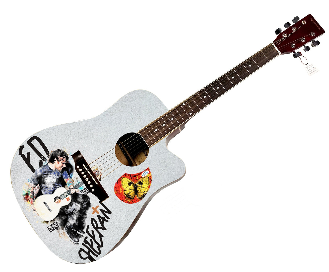 Ed Sheeran Signed Autographed Custom Graphics Photo Guitar ACOA Version 3