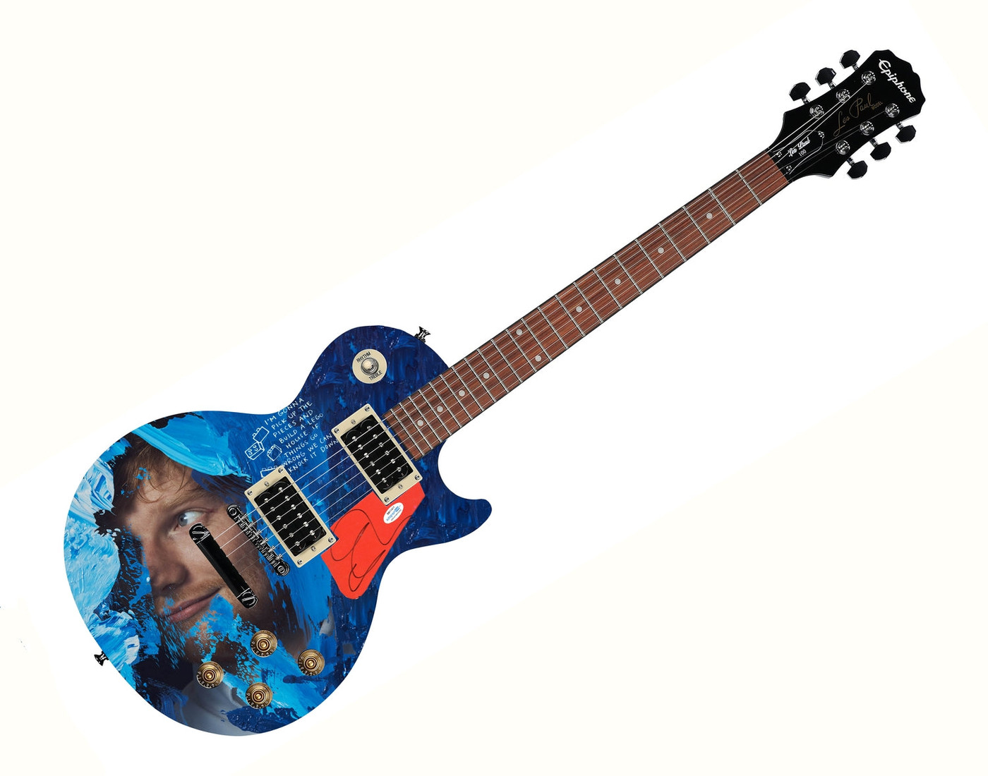 Ed Sheeran Autographed Gibson Epiphone Les Paul Graphics Guitar ACOA