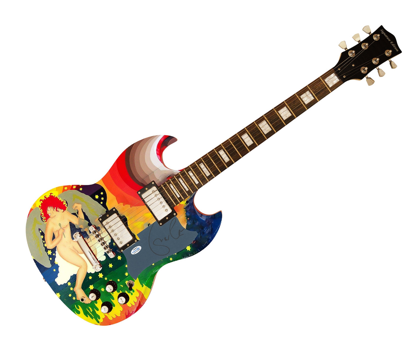 Eric Clapton Signed Autographed Custom Photo Graphics Guitar ACOA