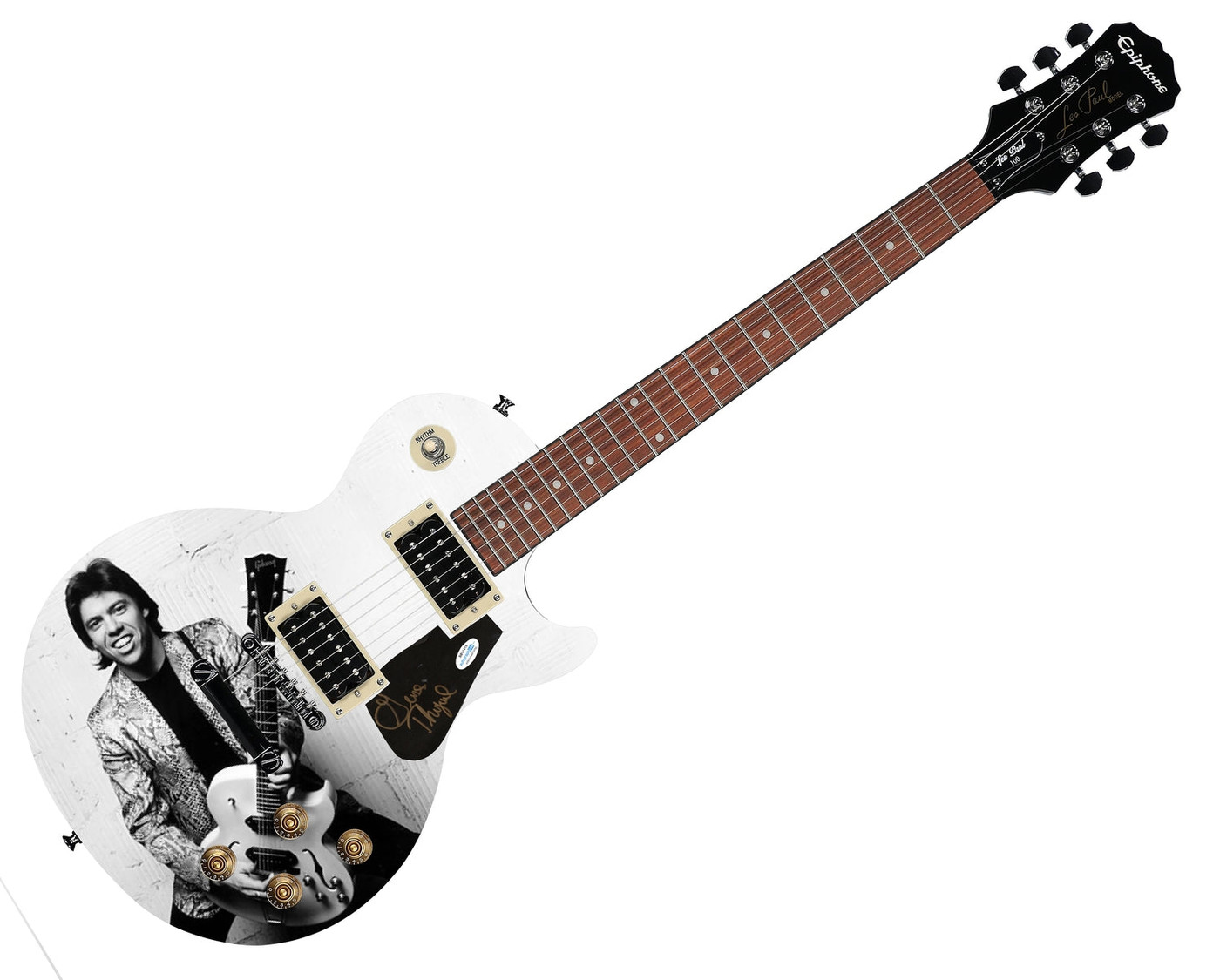 George Thorogood Epiphone Autographed Custom Photo Graphics Guitar ACOA