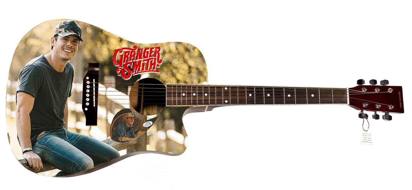 Granger Smith Signed Autographed Custom Photo Graphics Guitar ACOA ACOA