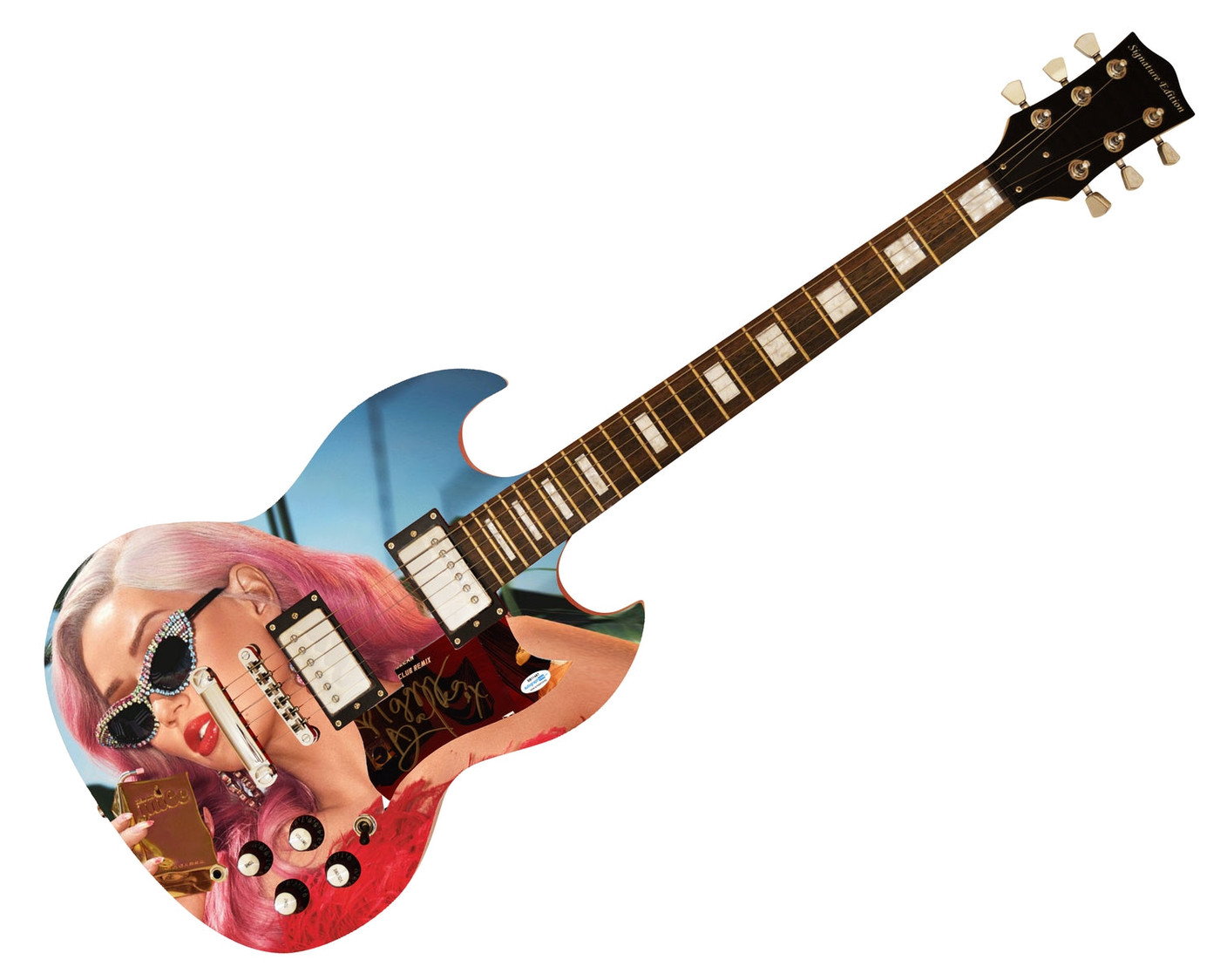 Iggy Azalea Signed Autographed Custom Graphics Photo Guitar ACOA