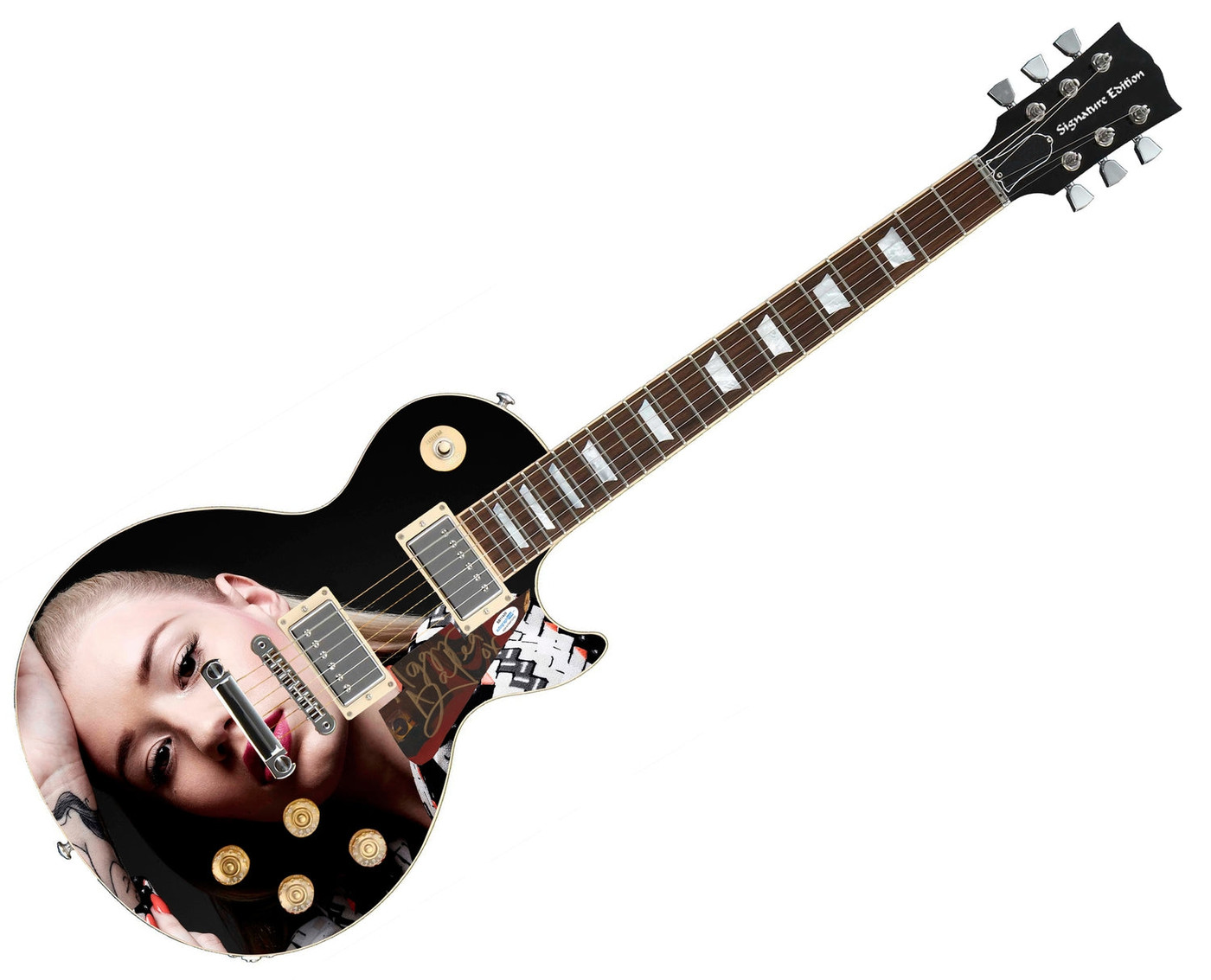 Iggy Azalea Signed Autographed Custom Photo Graphics Guitar ACOA