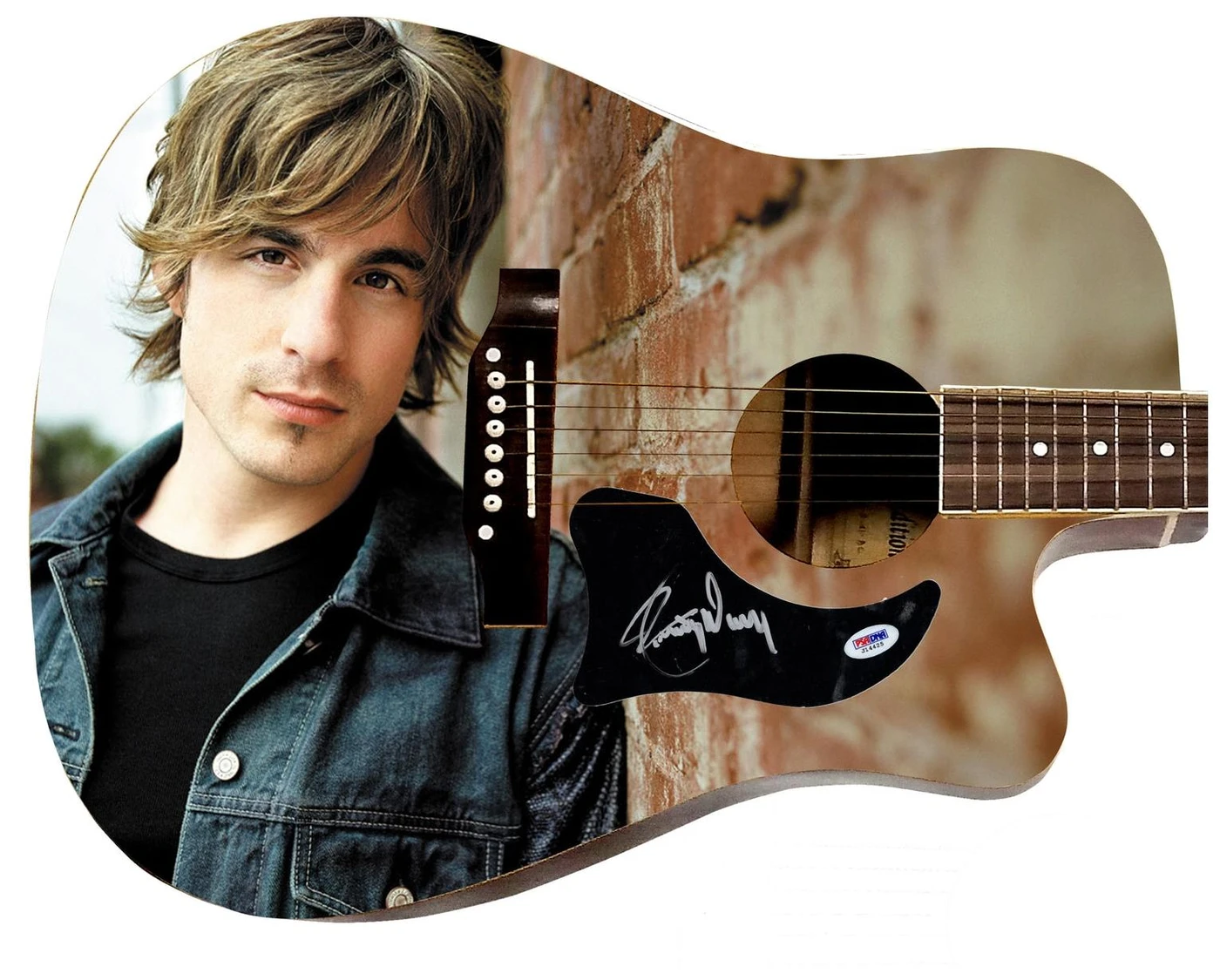 Jimmy Wayne Signed 1/1 Custom Graphics Photo Guitar PSA