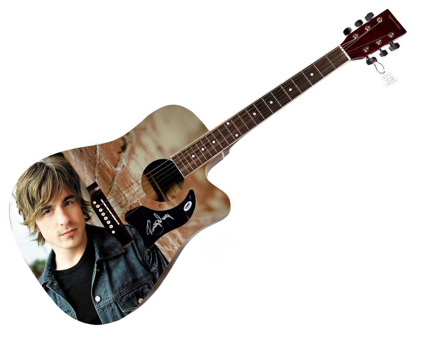 Jimmy Wayne Signed 1/1 Custom Graphics Photo Guitar PSA