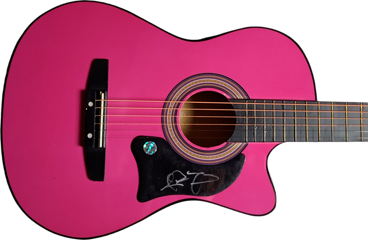 Jo Dee Messina Signed Pink Acoustic/Electric Guitar UACC AFTAL RACC TS
