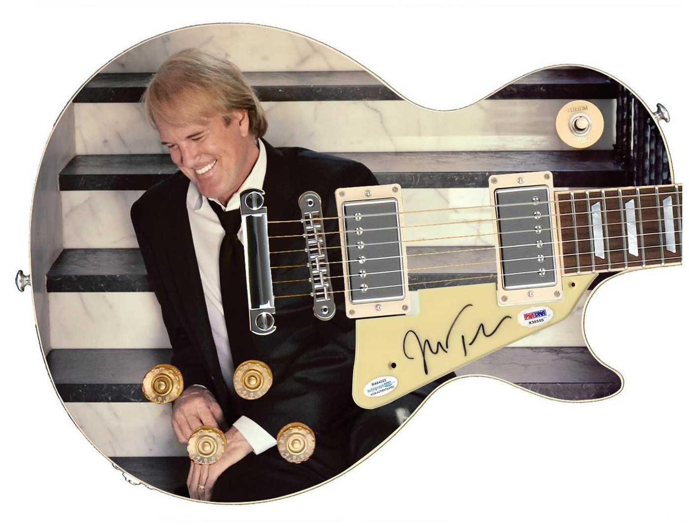 John Tesh Signed Autographed Custom Graphics Photo Guitar ACOA