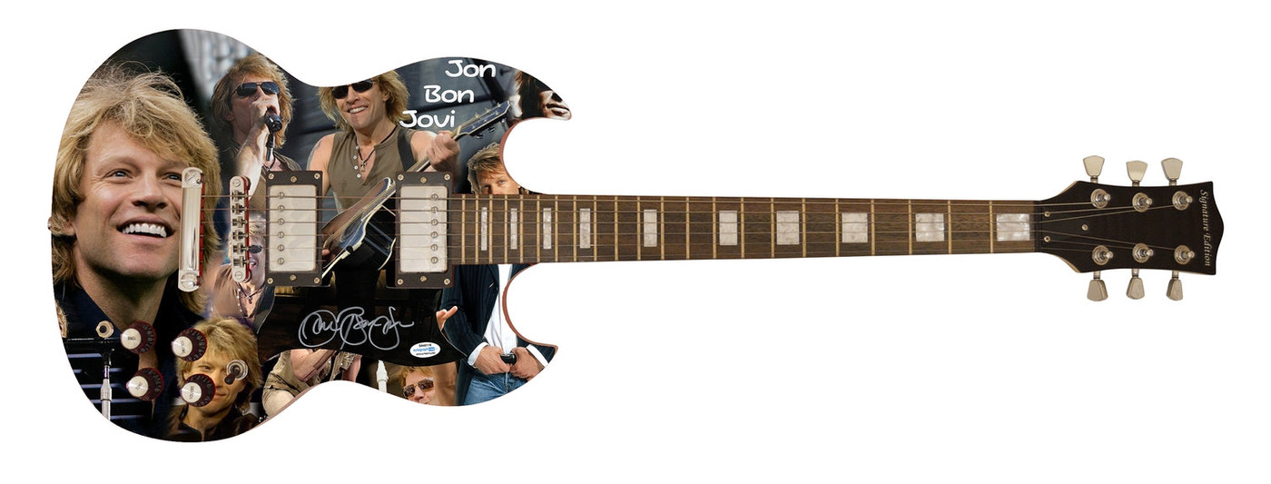 Jon Bon Jovi Signed Autographed Poster Photo Guitar ACOA