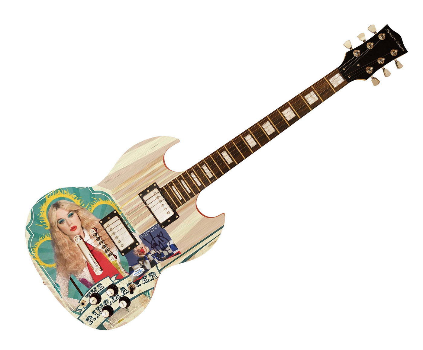 Katy Perry Smile Signed Autographed Custom Photo Graphics Guitar ACOA ACOA Version 1