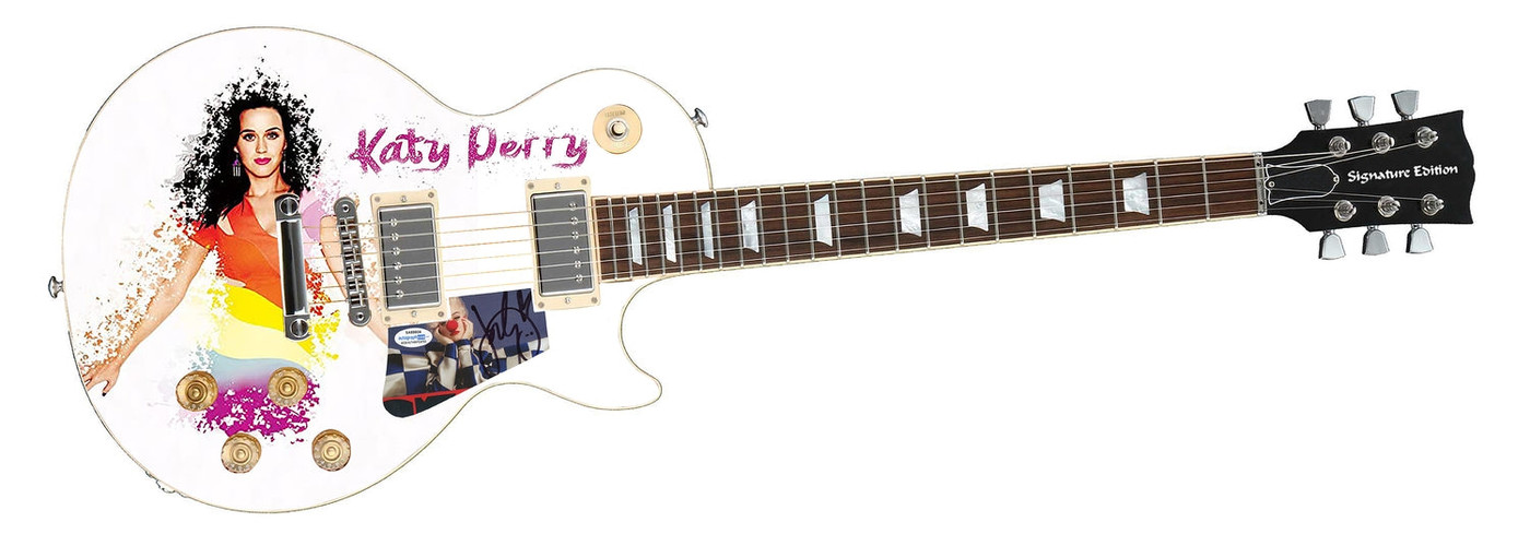 Katy Perry Smile Signed Autographed Custom Photo Graphics Guitar ACOA ACOA Version 5