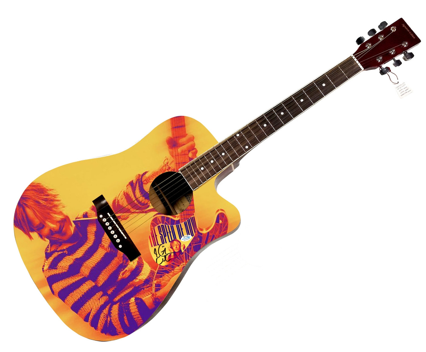 Keith Urban Signed Autographed Custom Graphics Photo Guitar ACOA Version 1